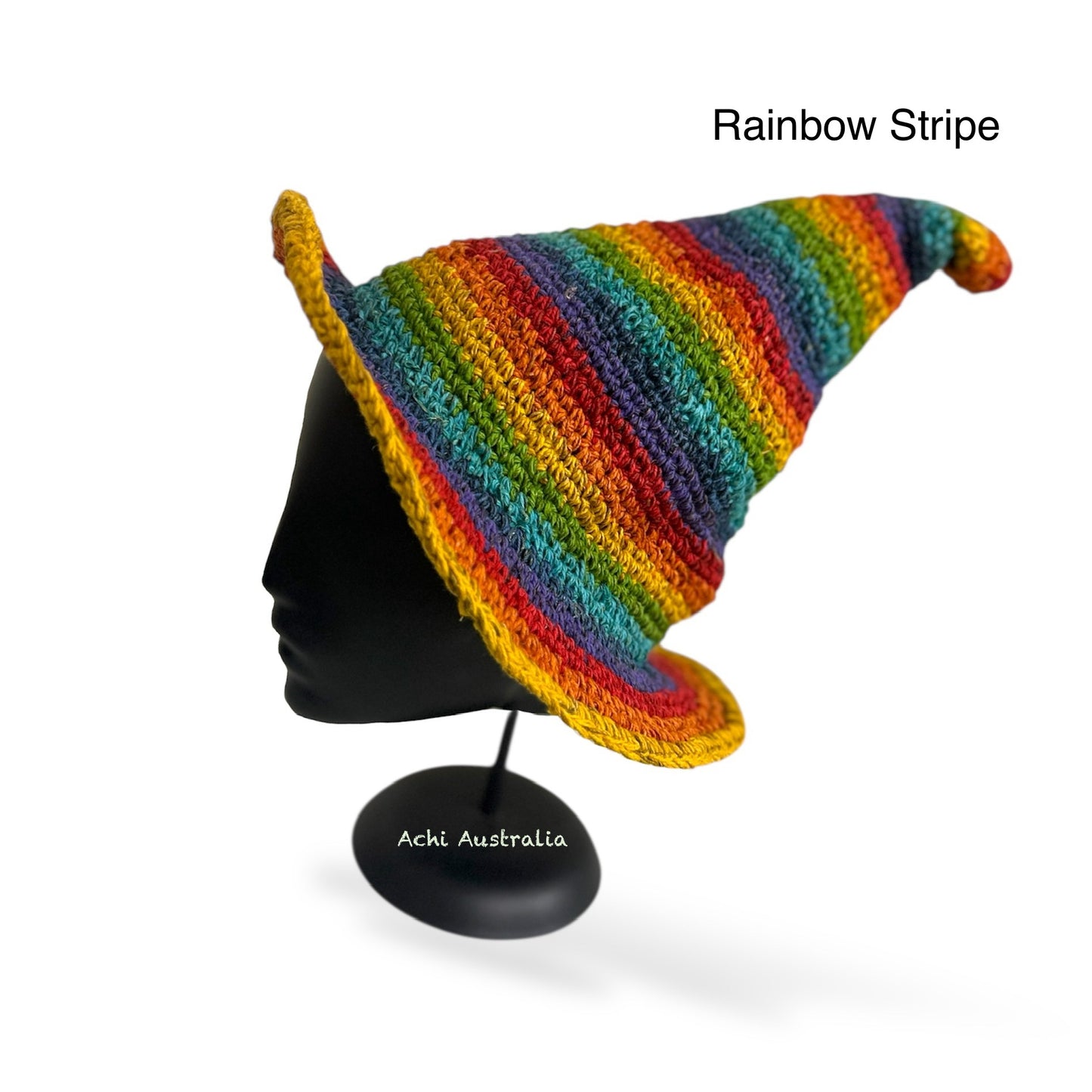 Rainbow Pixie hood hemp hat