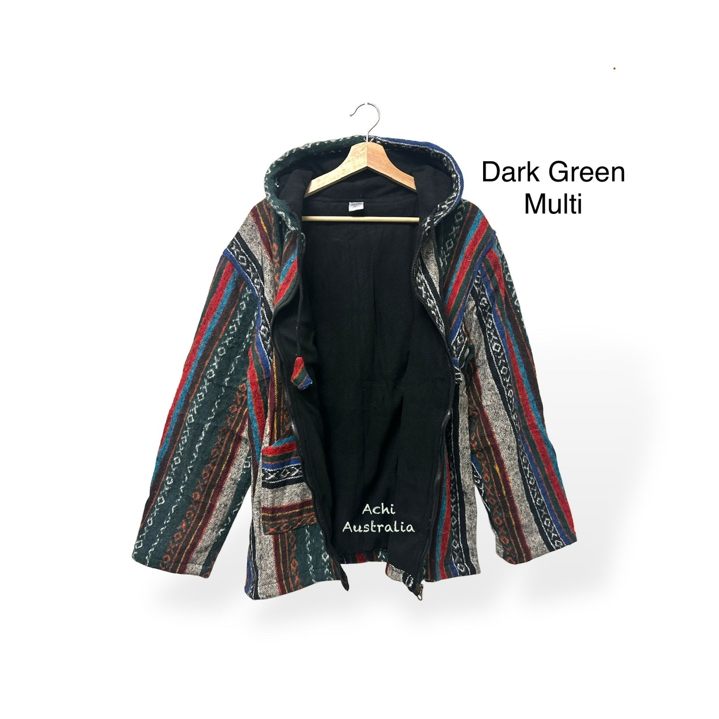 Cotton jacket with hoodie and zipper close