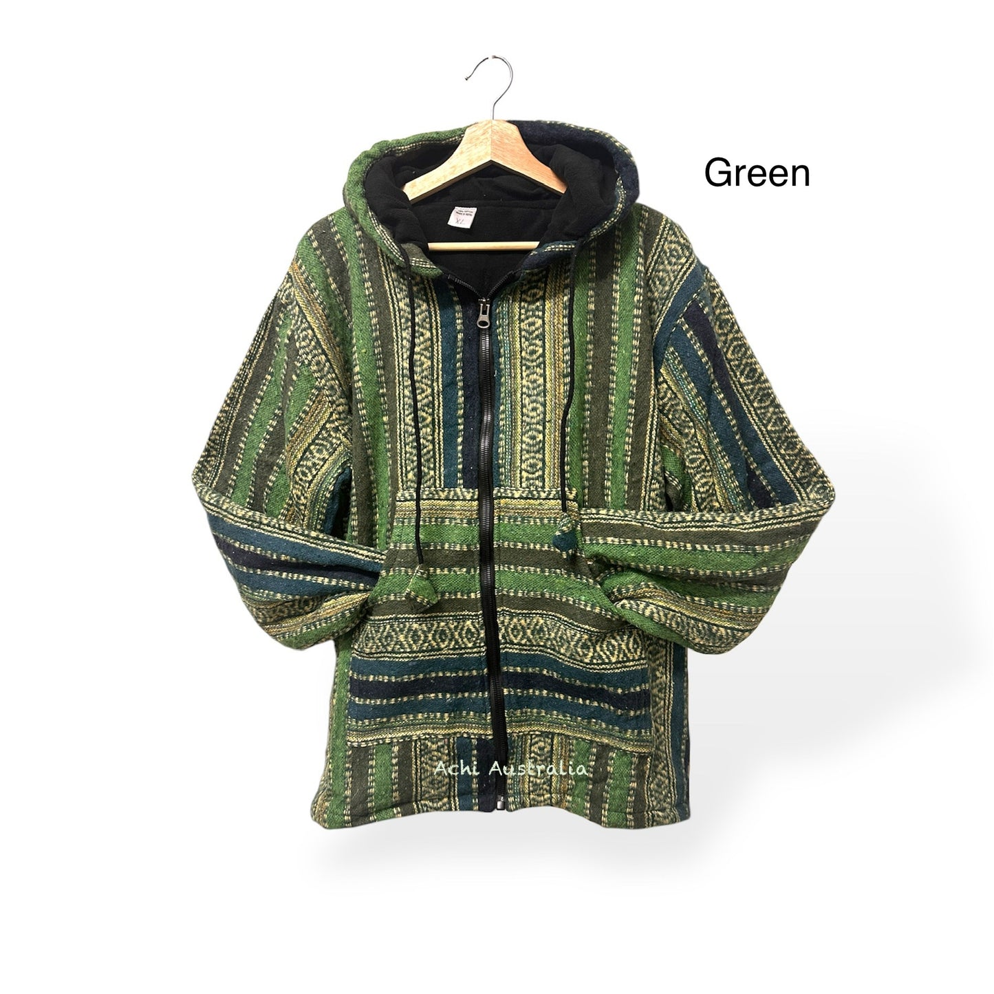 Cotton jacket with hoodie and zipper close