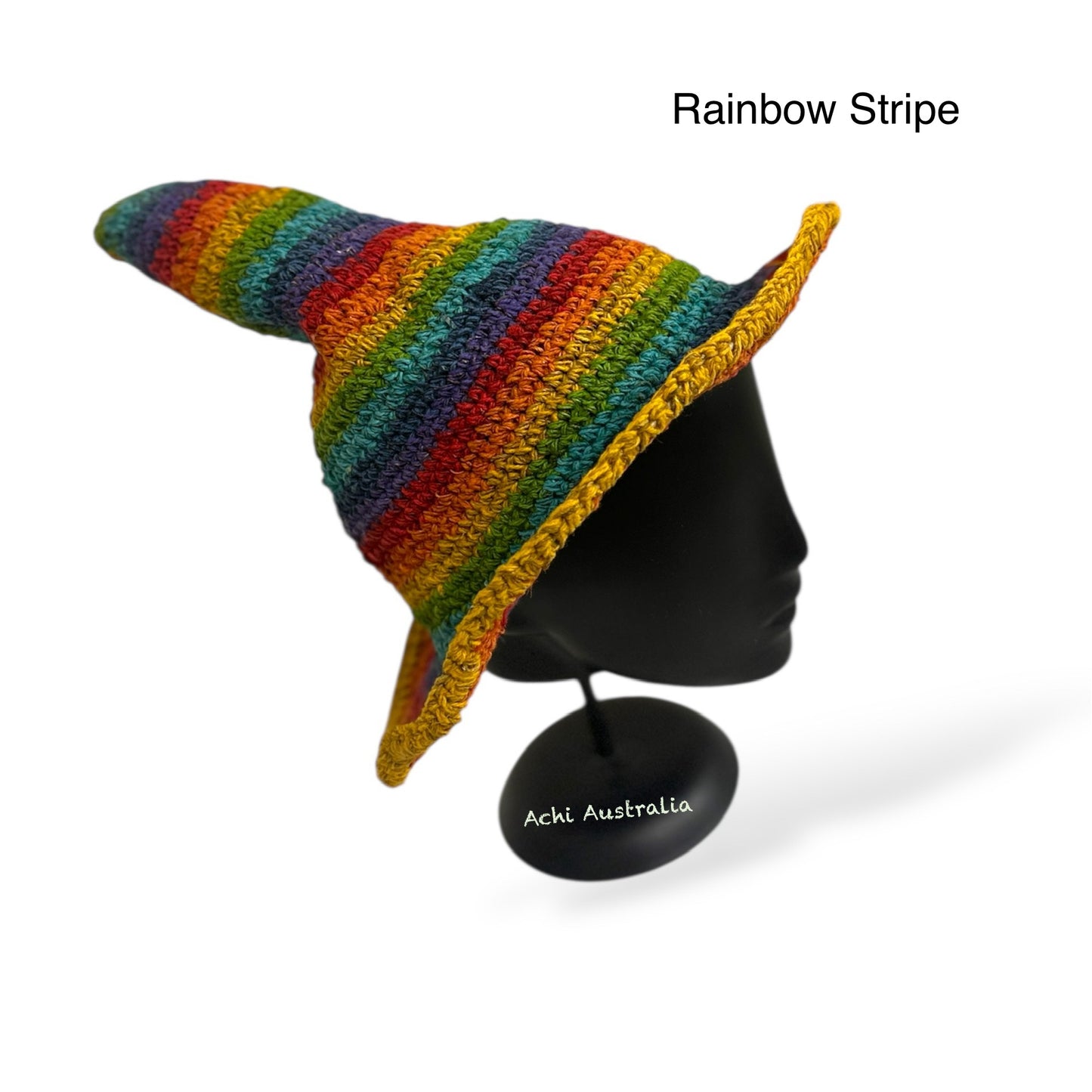 Rainbow Pixie hood hemp hat