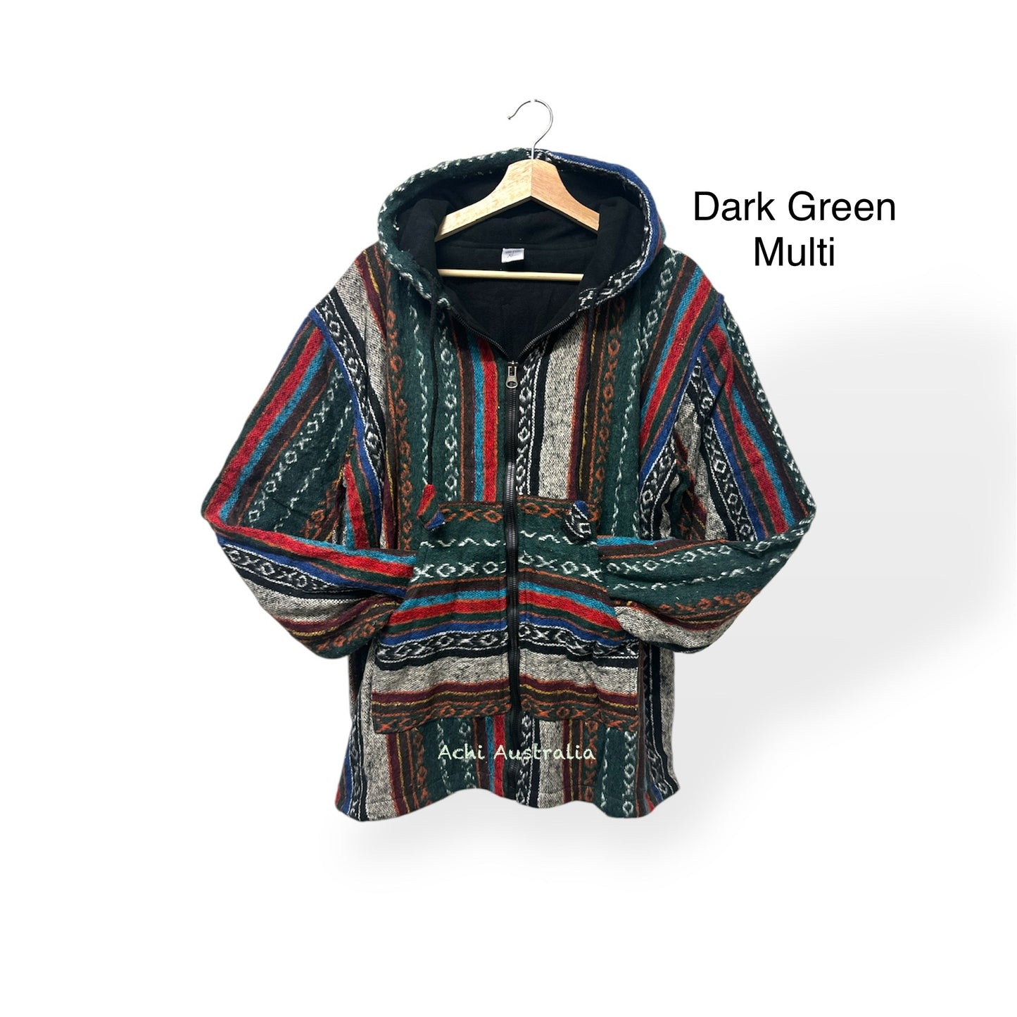 Cotton jacket with hoodie and zipper close
