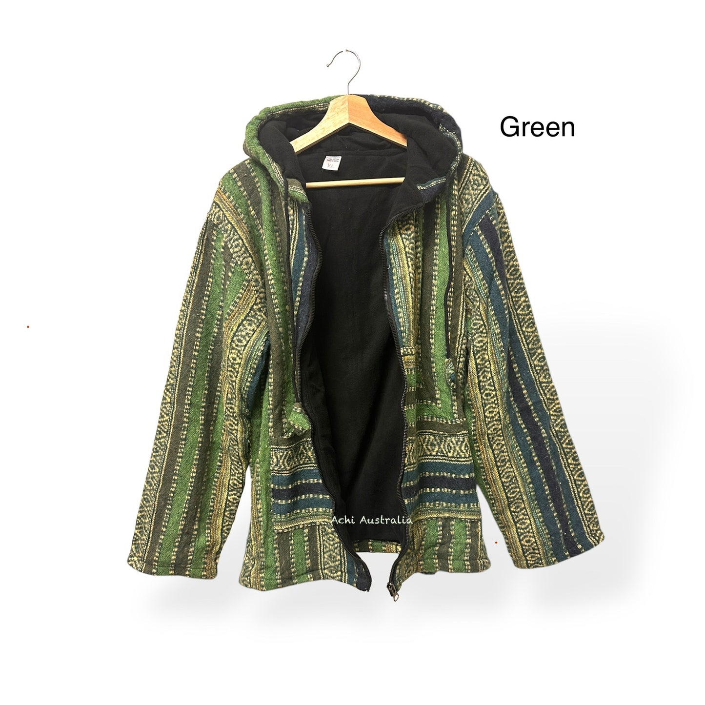 Cotton jacket with hoodie and zipper close