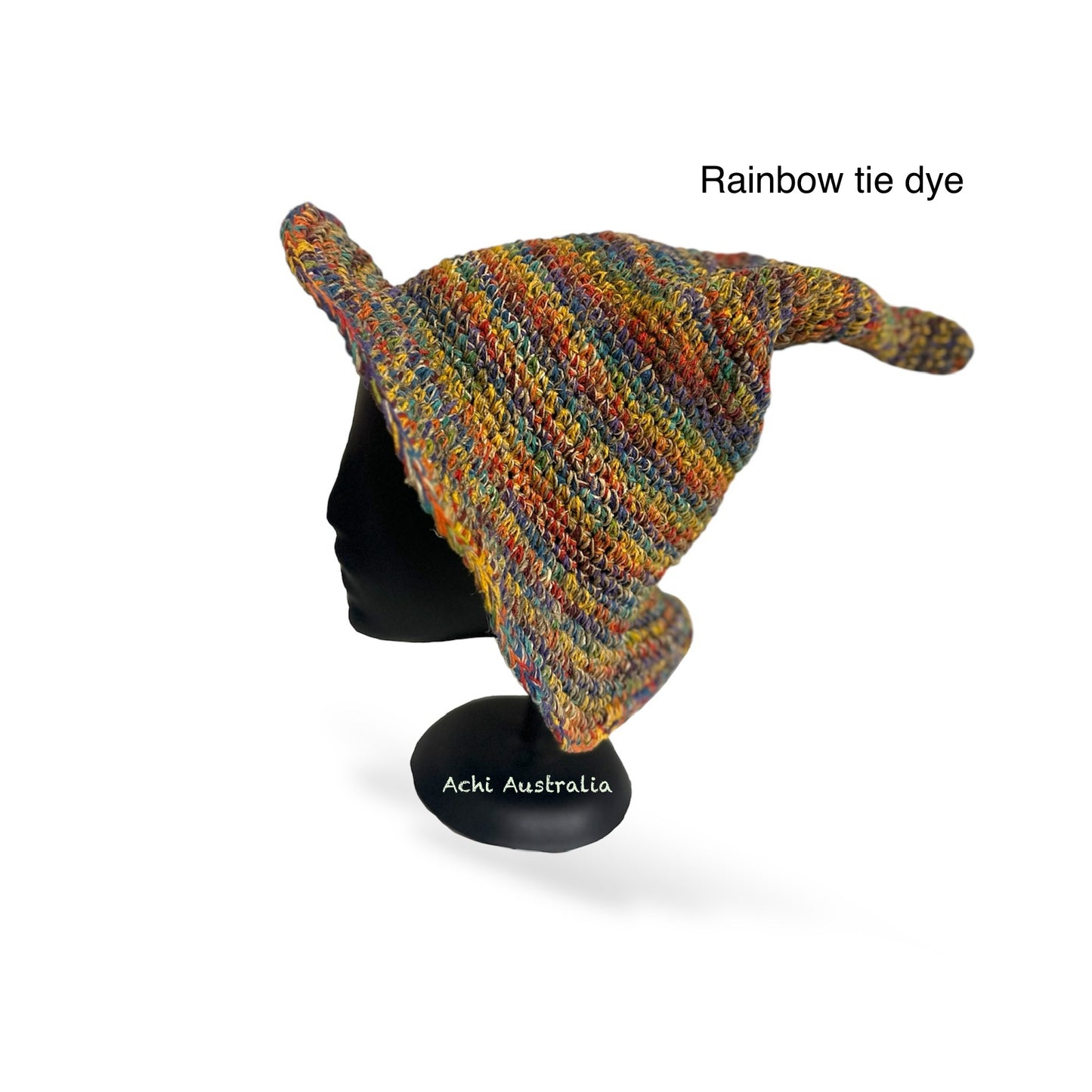 Rainbow Pixie hood hemp hat
