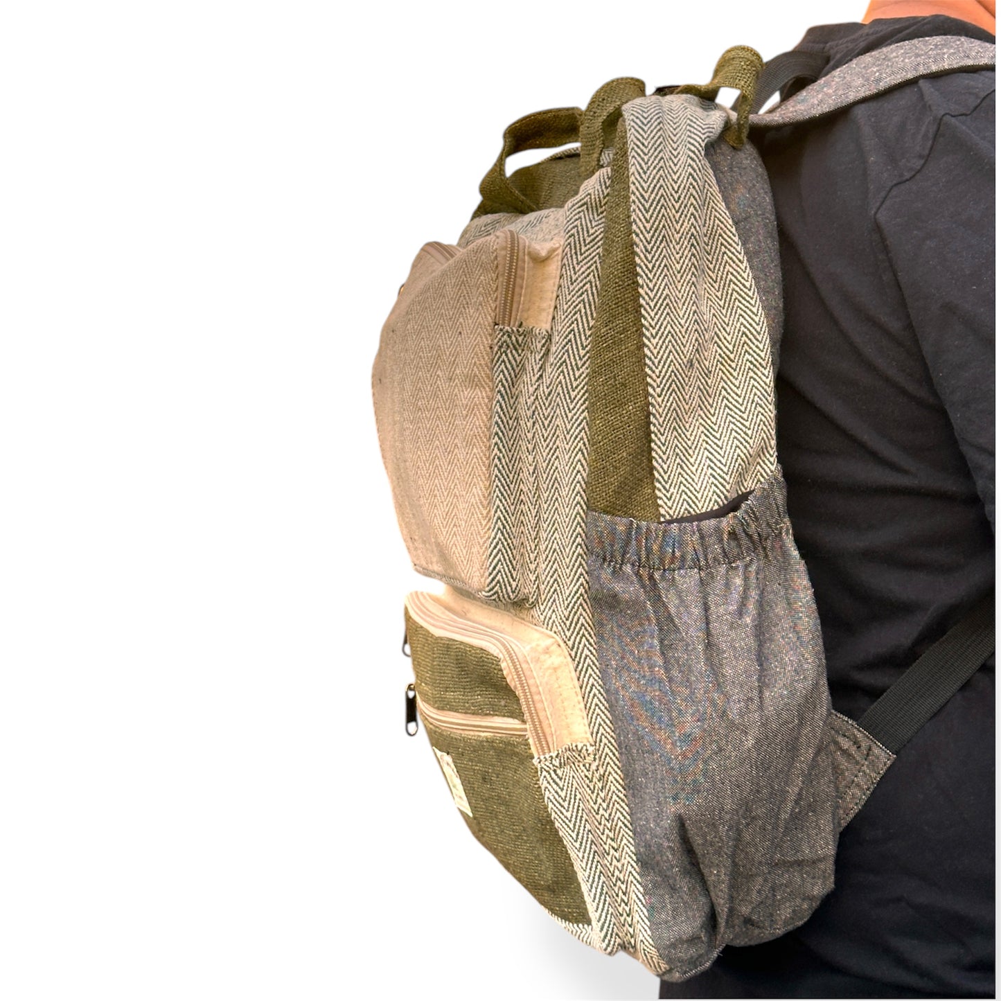Cotton/Hemp Backpack with multi pockets