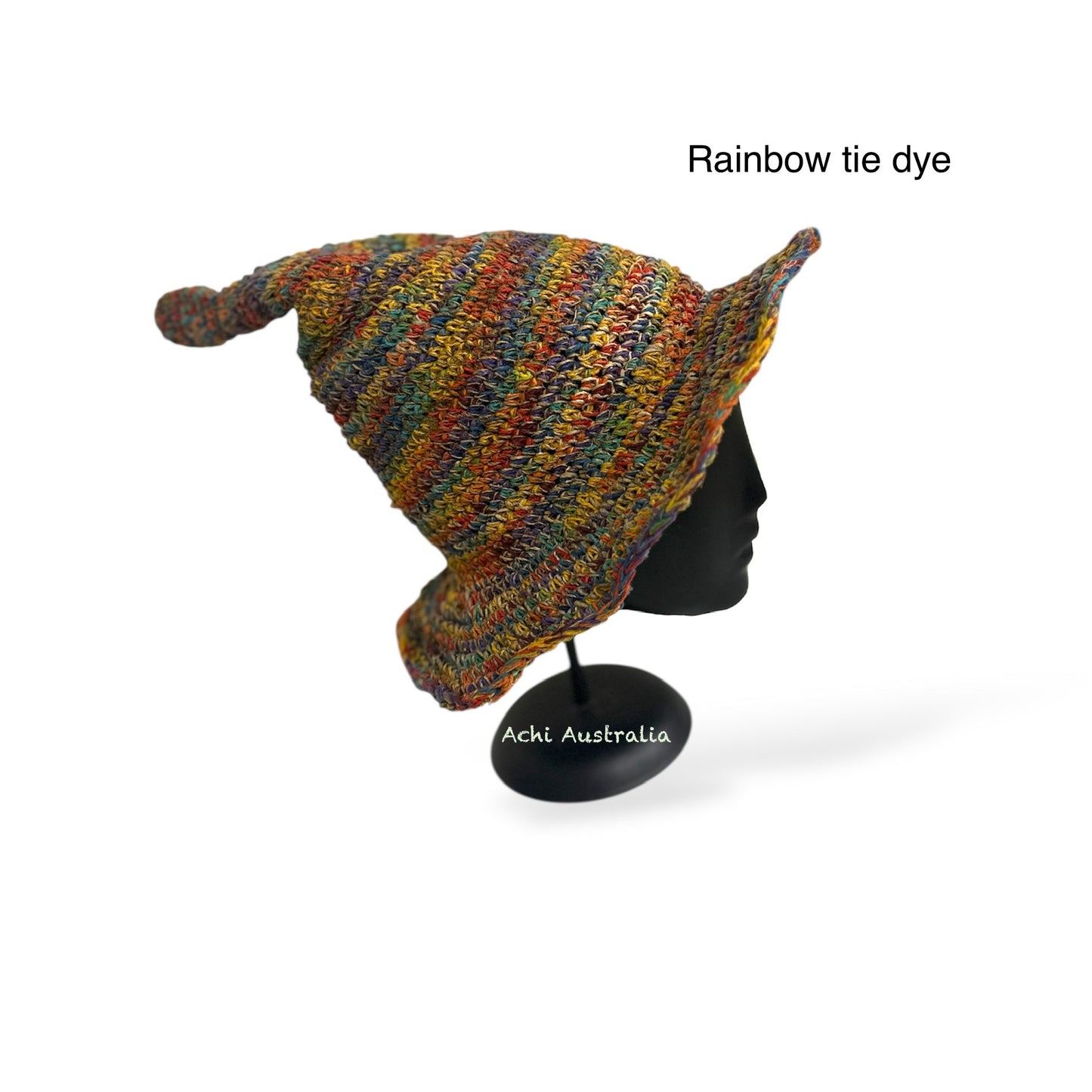 Rainbow Pixie hood hemp hat