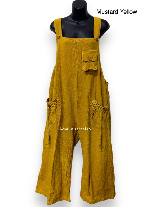 Women Cotton Jumpsuit with wide leg and super comfortable.