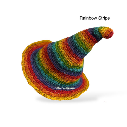 Rainbow Pixie hood hemp hat