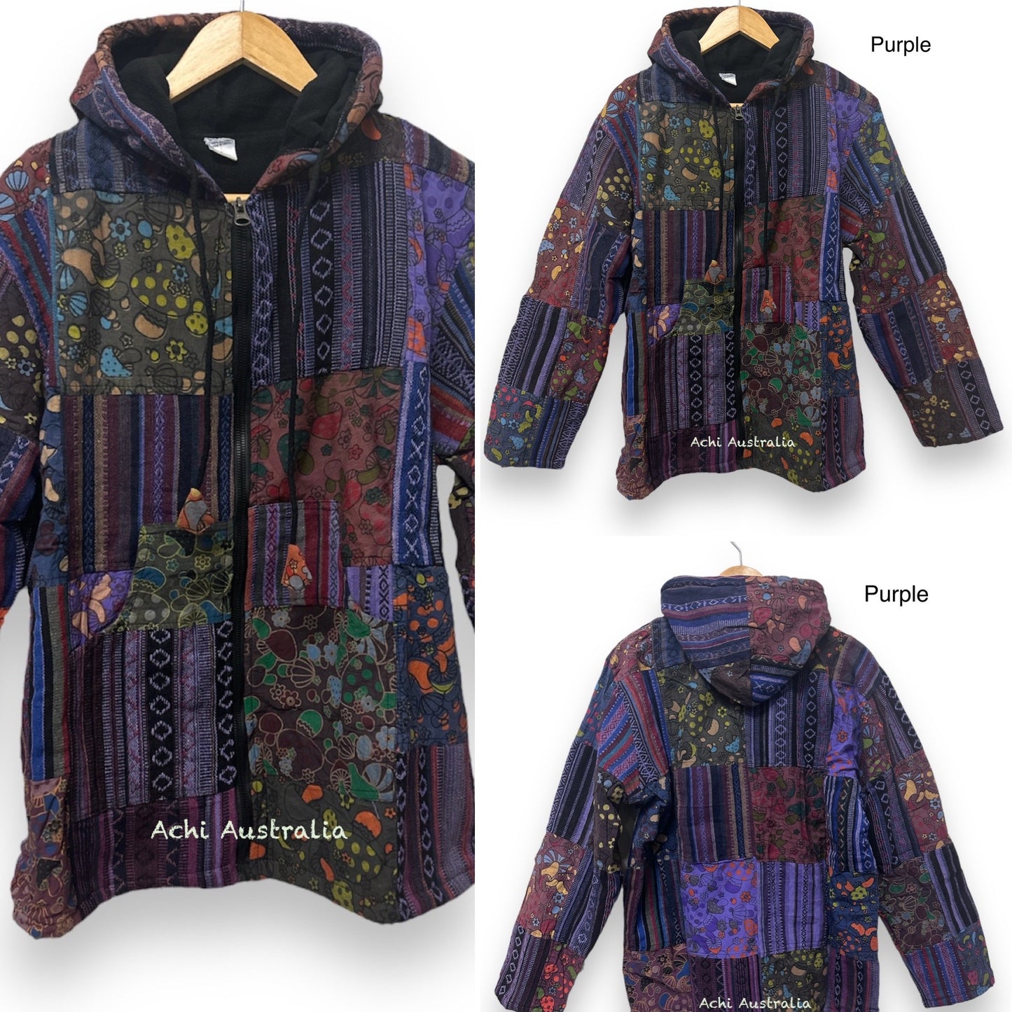 Patch Mushroom fleece Lining Jacket for both men & women