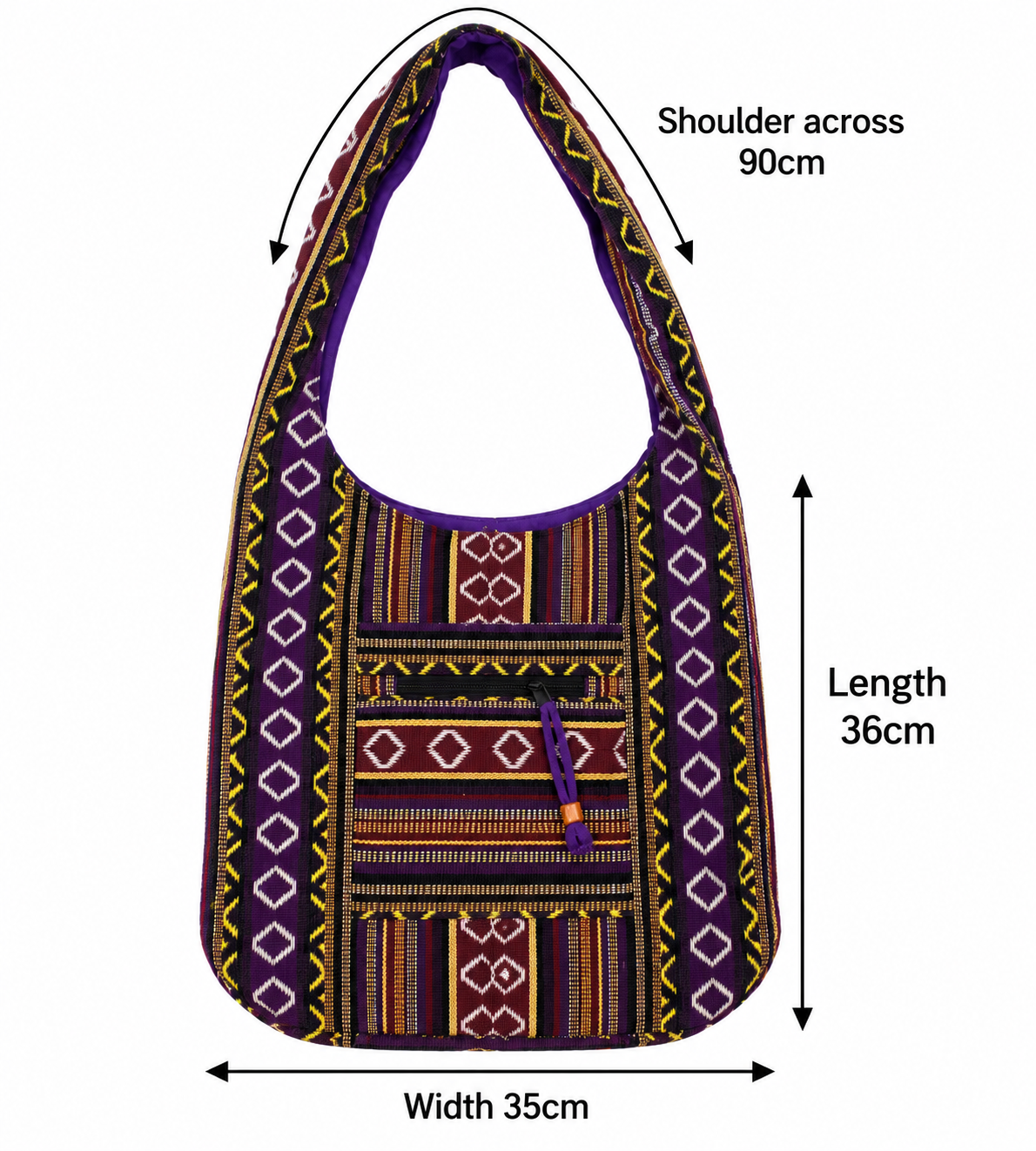 Handmade Boho Cotton Shoulder Bag – Indian Gheri Handloom Hippie Bag