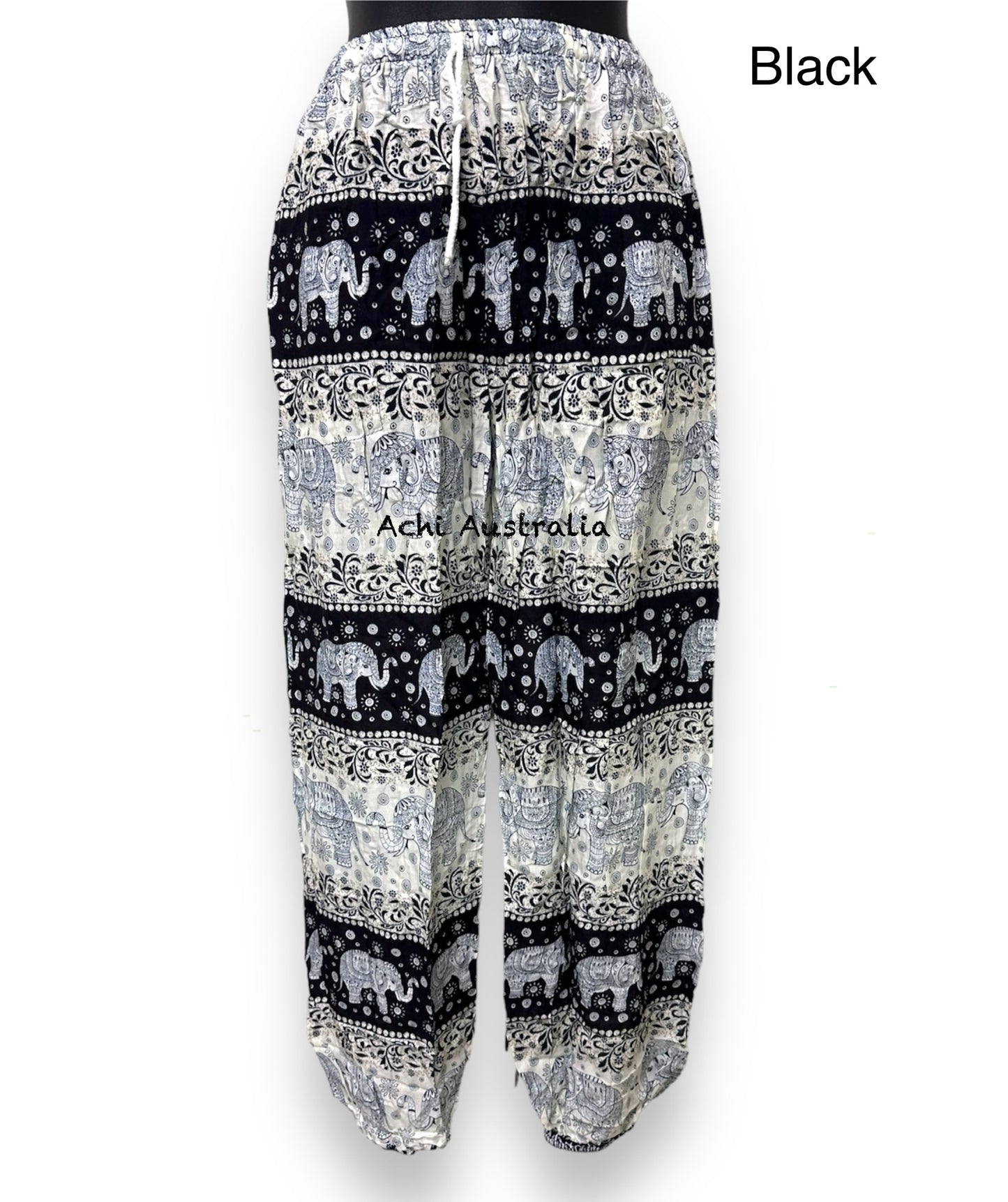 Elastic waist Print Elephant Pant