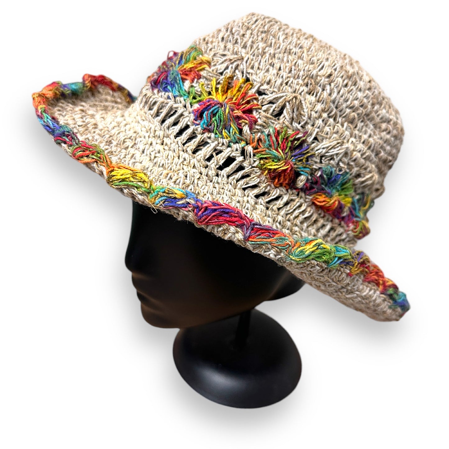 Rainbow hemp hat for both men & women