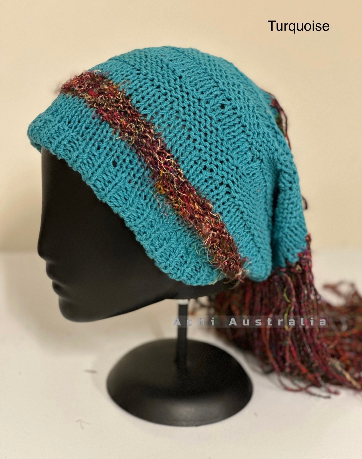 Cotton hat with silk tassels