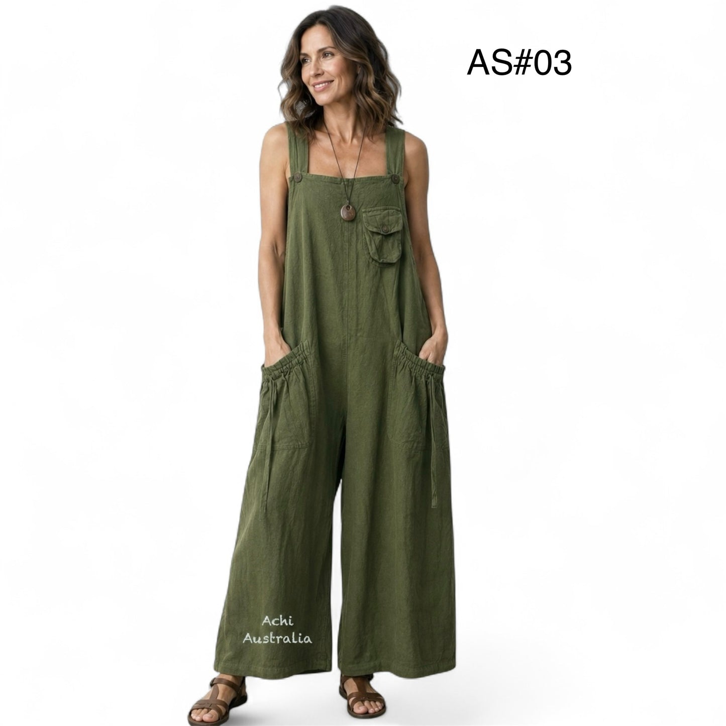 Thick Cotton Jumpsuit with wide leg and super comfortable