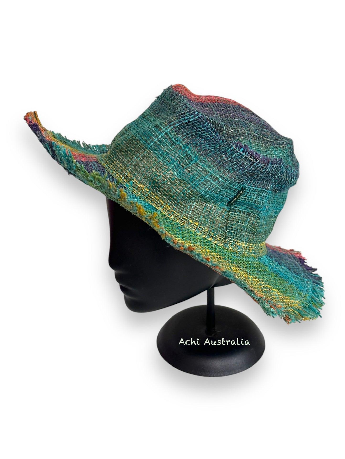 Rainbow Hemp Hat with extra lining