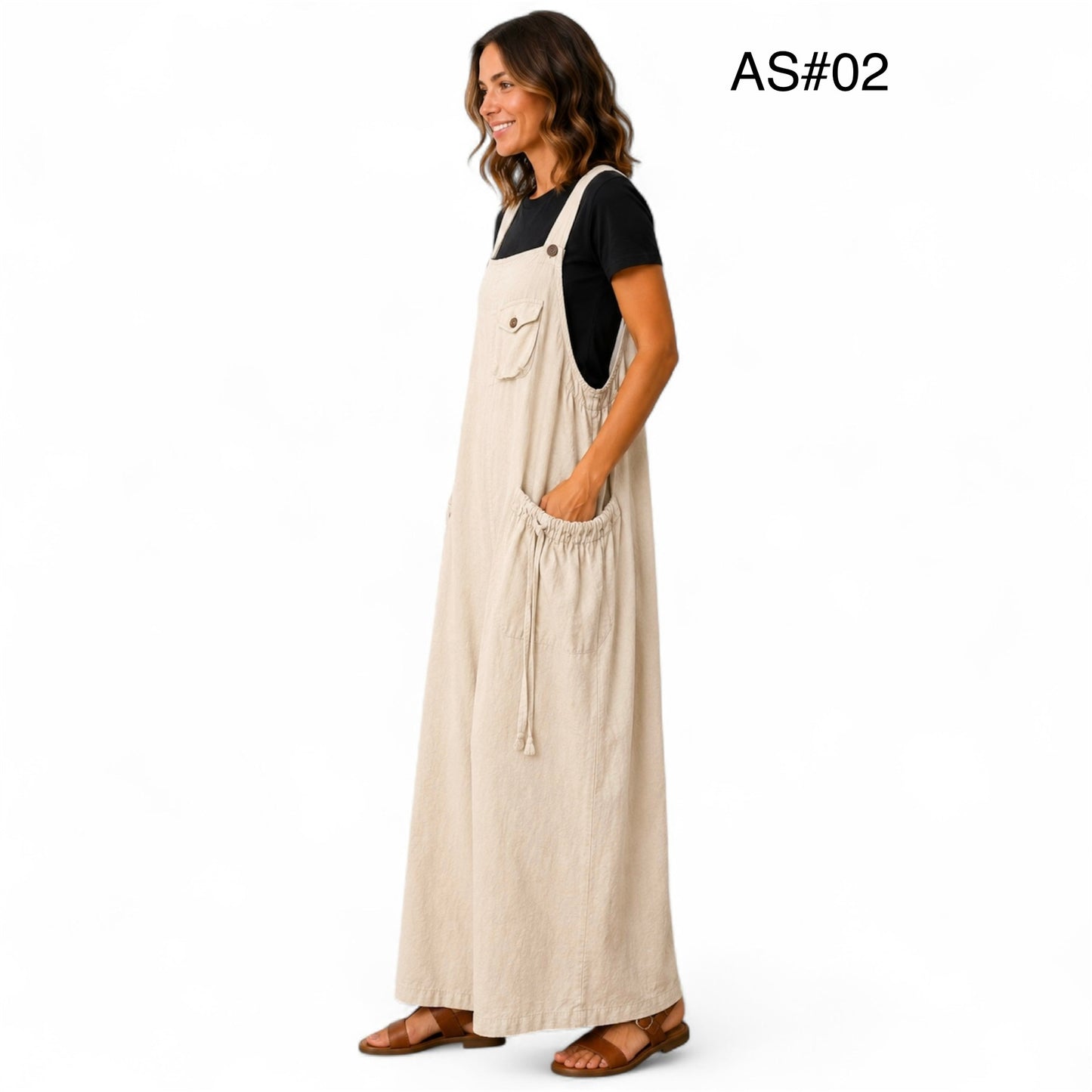 Thick Cotton Jumpsuit with wide leg and super comfortable