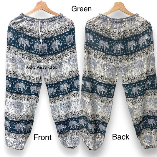 Elastic waist Print Elephant Pant