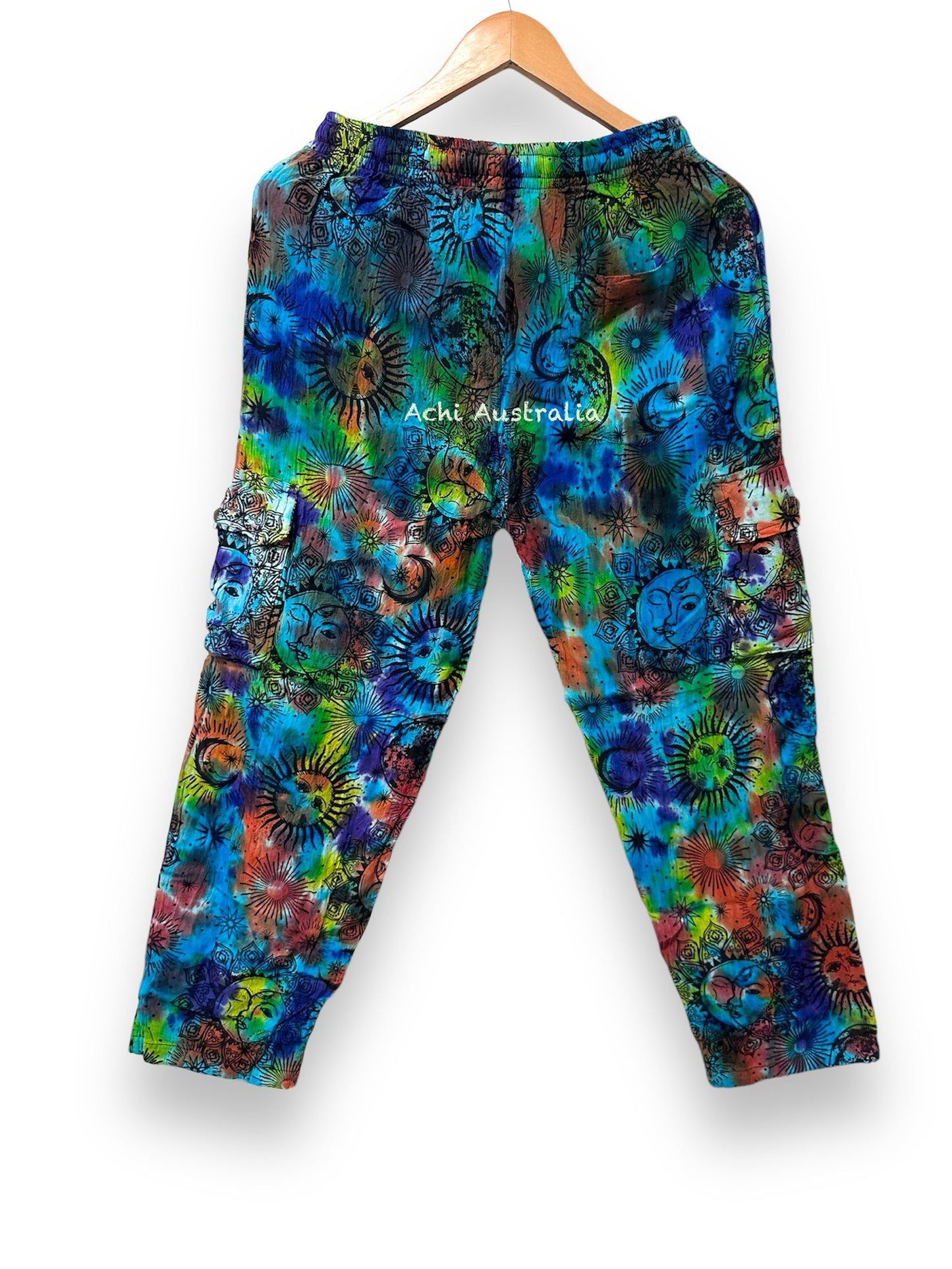 Tie dye sun & moon Cargo Pants