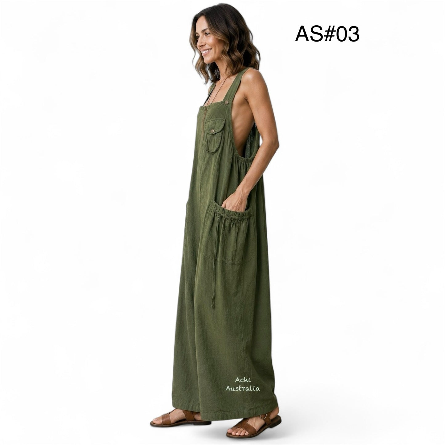 Thick Cotton Jumpsuit with wide leg and super comfortable