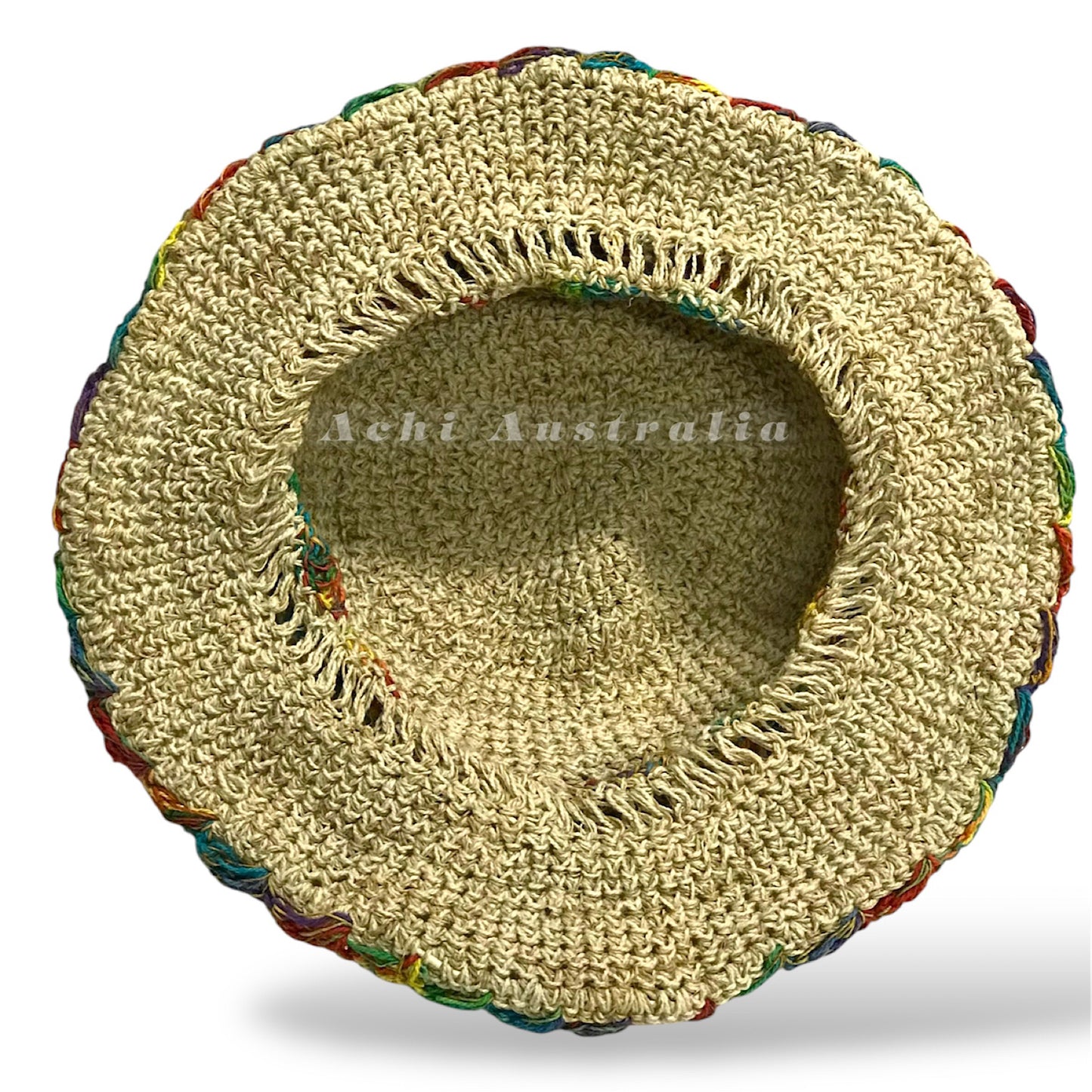Rainbow hemp hat for both men & women