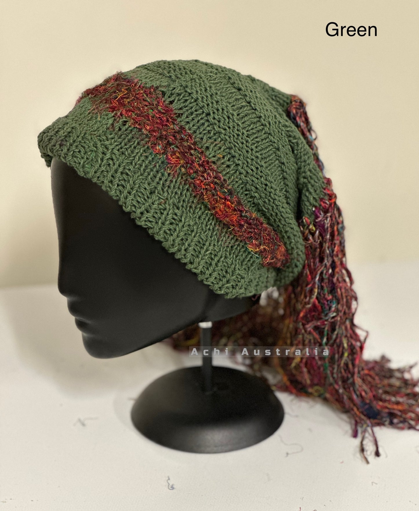 Cotton hat with silk tassels