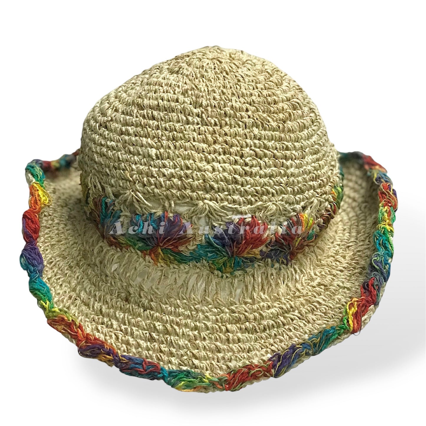 Rainbow hemp hat for both men & women