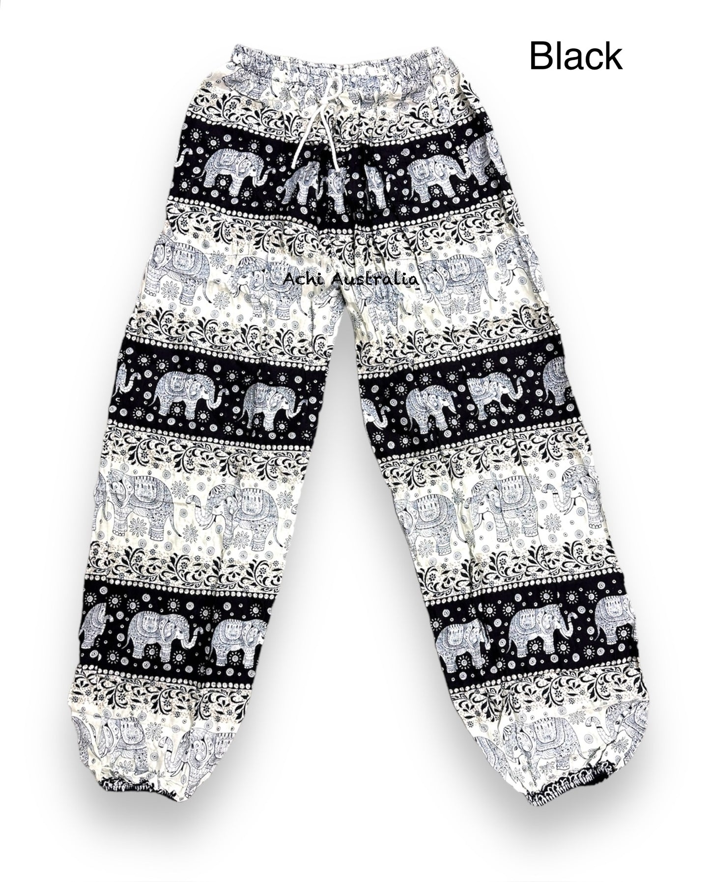 Elastic waist Print Elephant Pant