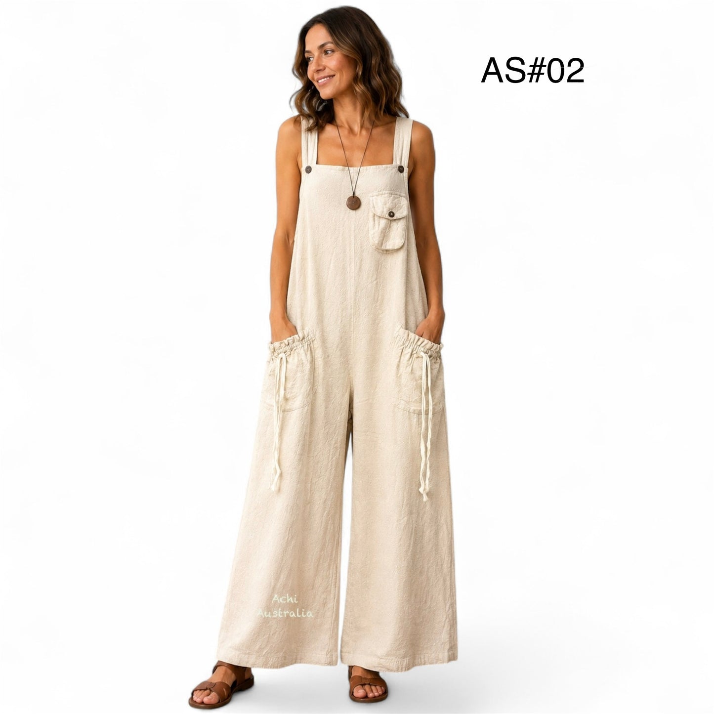 Thick Cotton Jumpsuit with wide leg and super comfortable