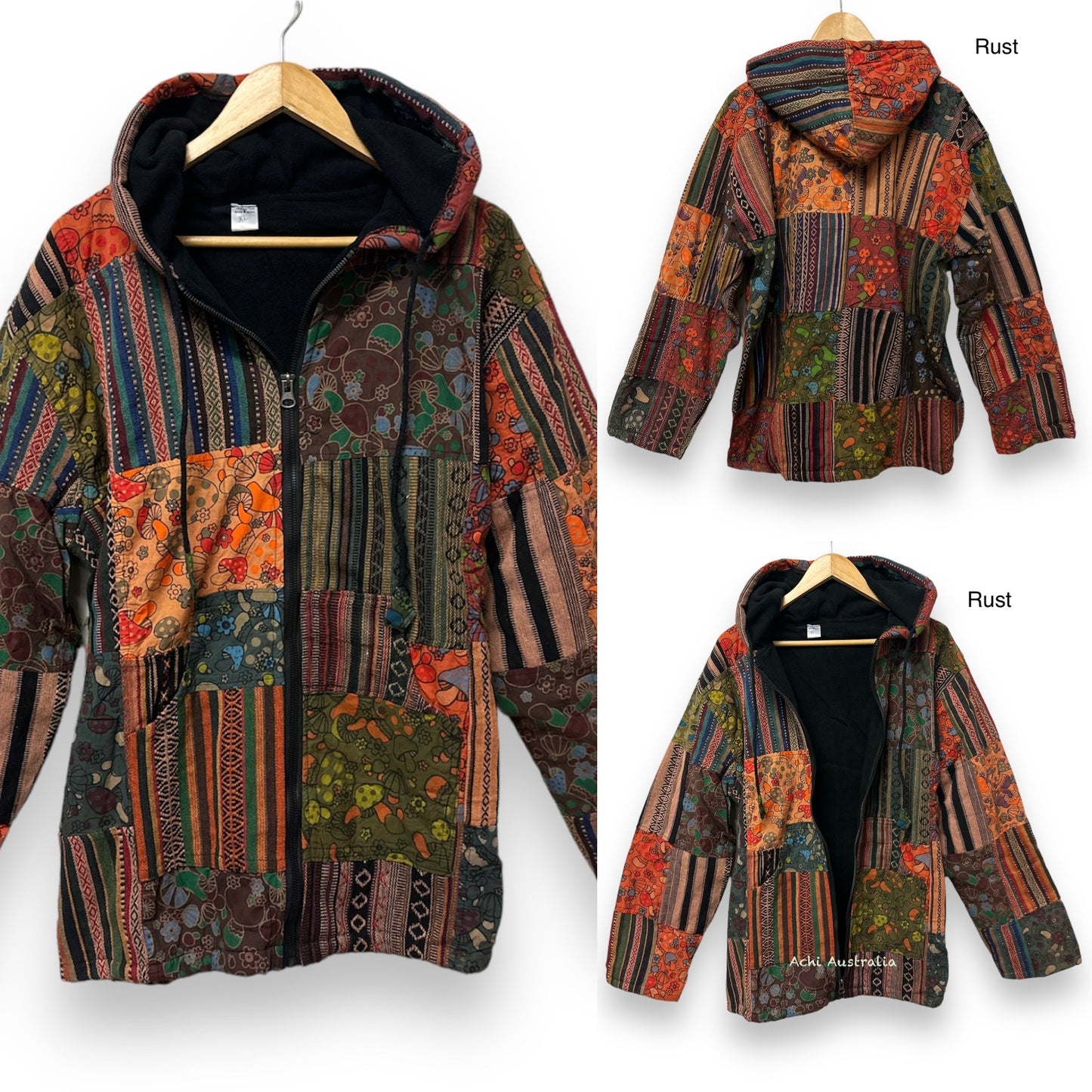 Patch Mushroom fleece Lining Jacket for both men & women