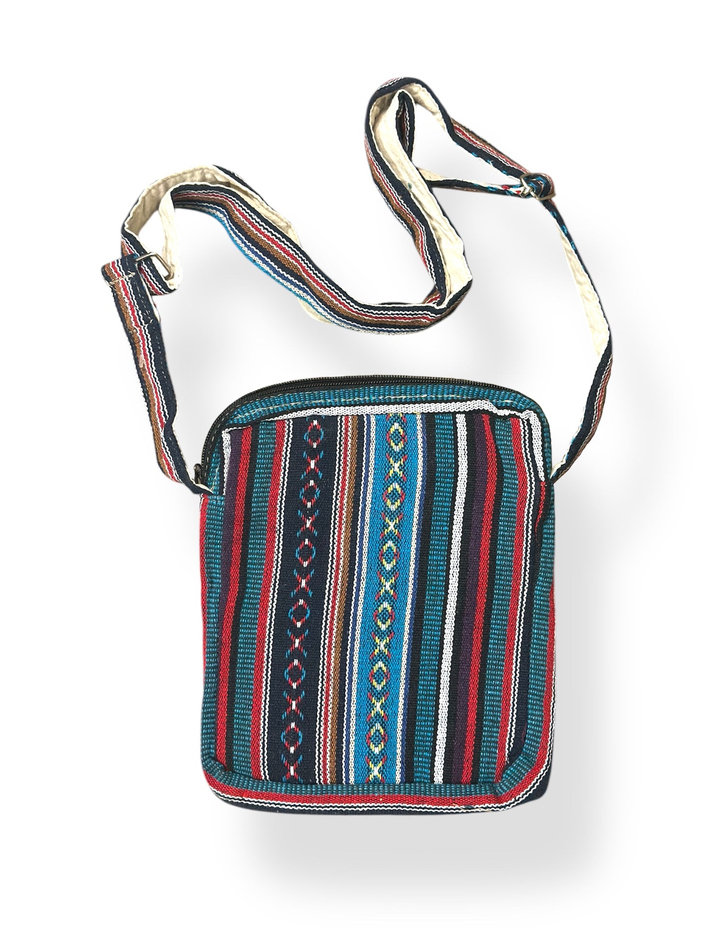 Multi colour Hemp & cotton mix passport bag( New Arrival)