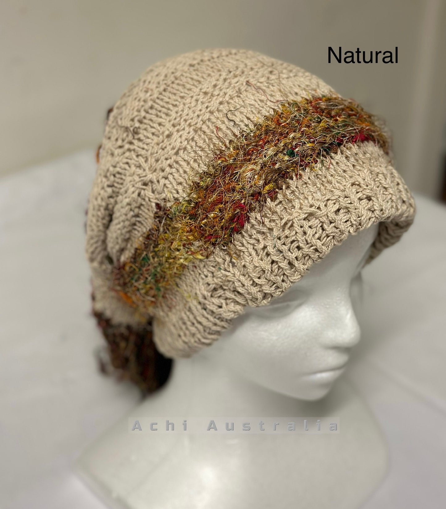 Cotton hat with silk tassels