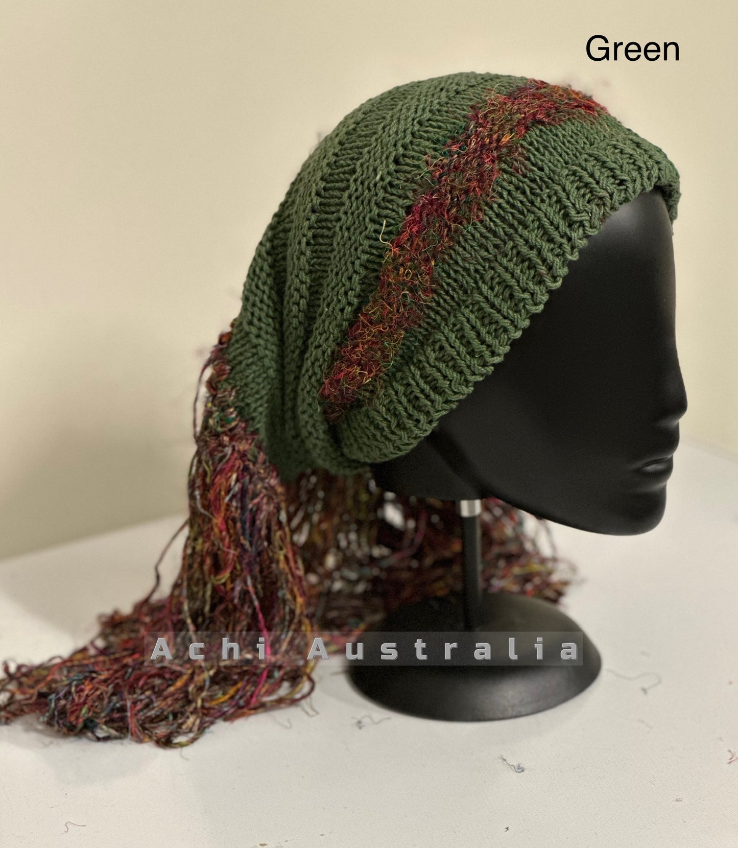 Cotton hat with silk tassels