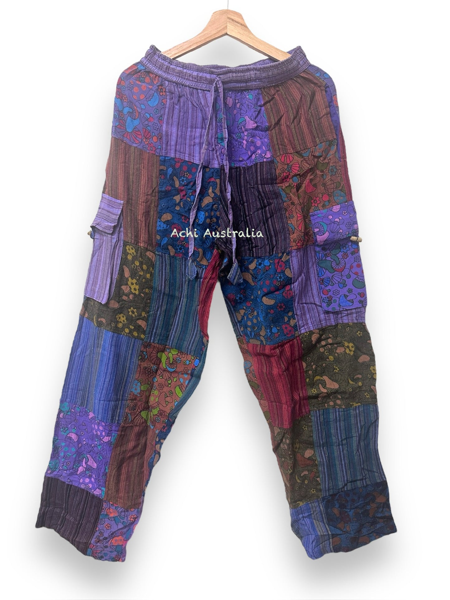 Patch mushrooms print Cargo Pants