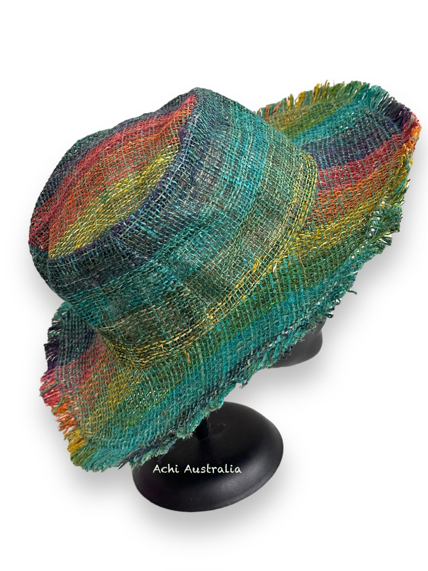 Rainbow Hemp Hat with extra lining