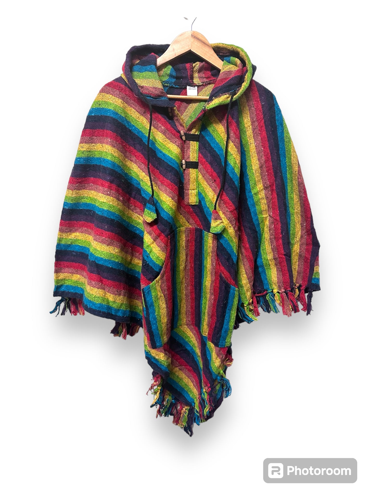 Boho Hippie Cotton Triangle Poncho