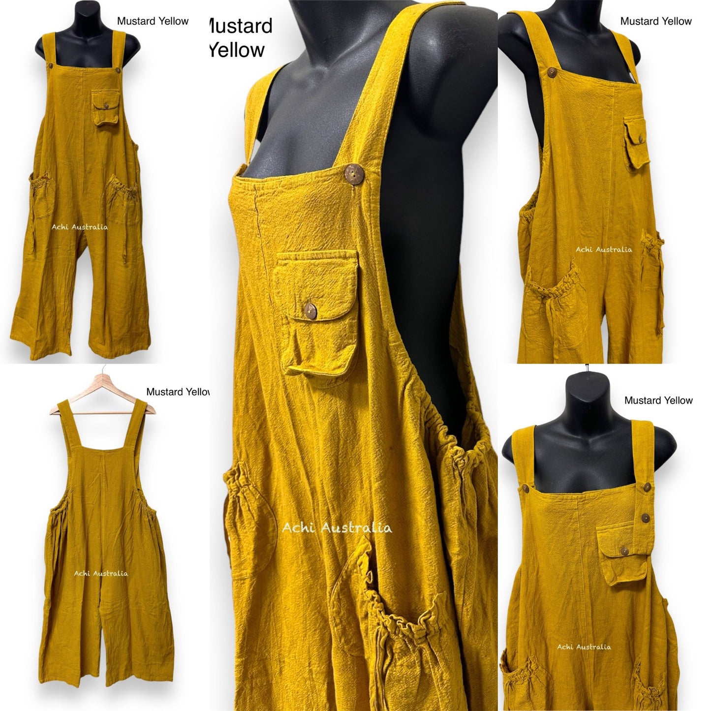 Women Cotton Jumpsuit with wide leg and super comfortable.