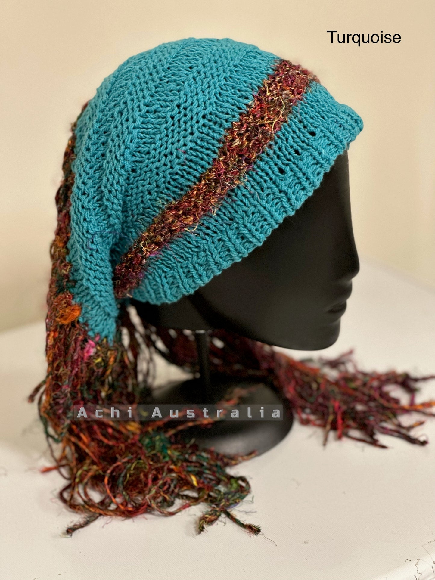 Cotton hat with silk tassels