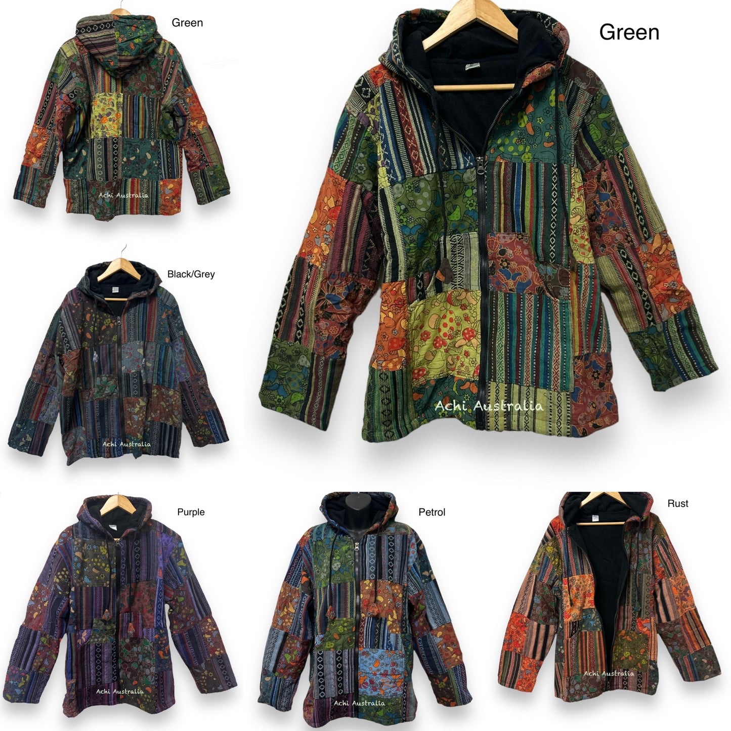 Patch Mushroom fleece Lining Jacket for both men & women