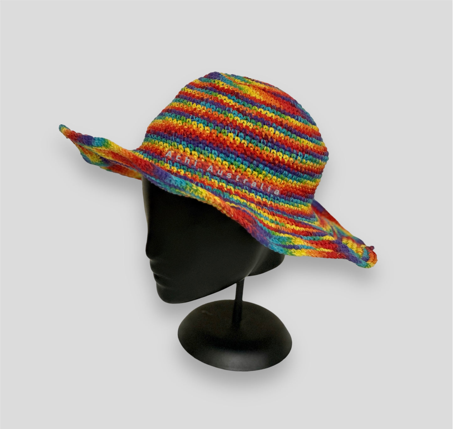 Rainbow Hemp/ Cotton Hat