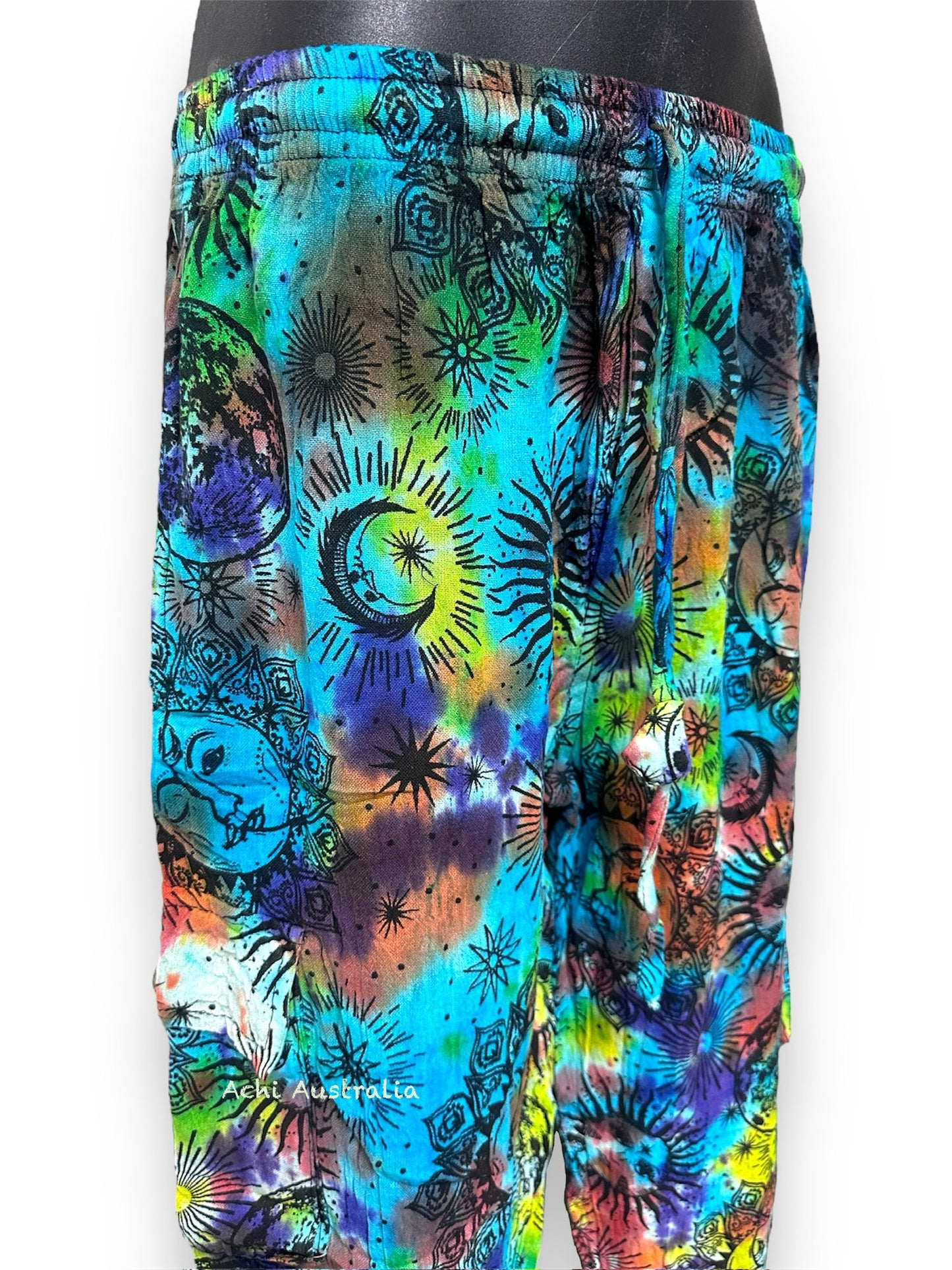 Tie dye sun & moon Cargo Pants