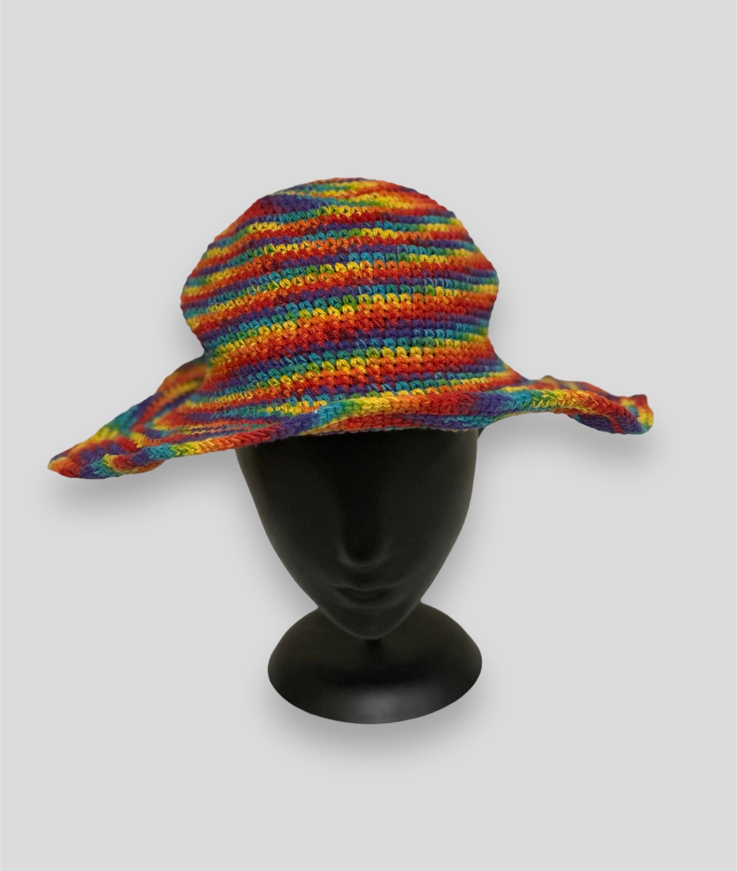 Rainbow Hemp/ Cotton Hat