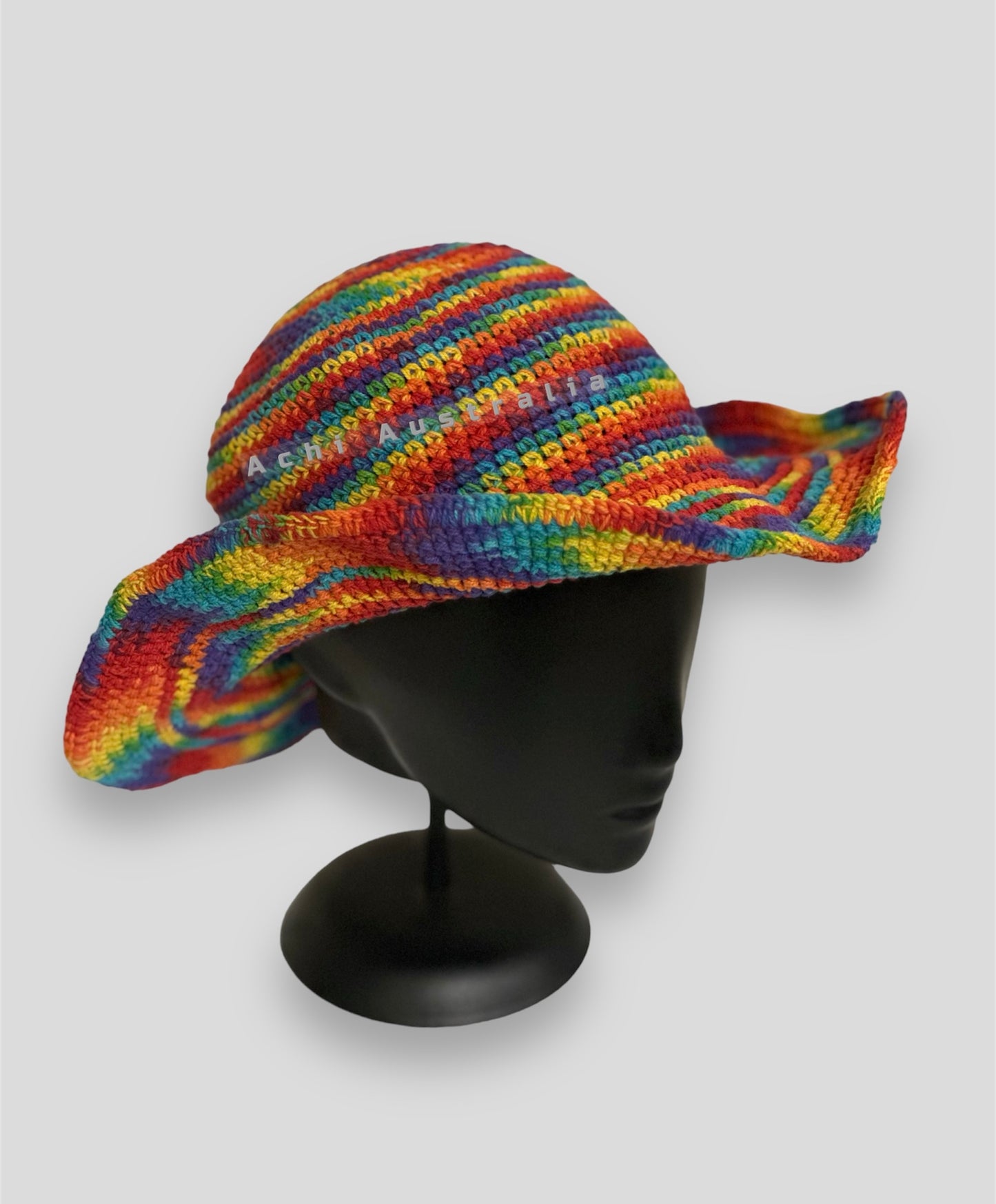 Rainbow Hemp/ Cotton Hat