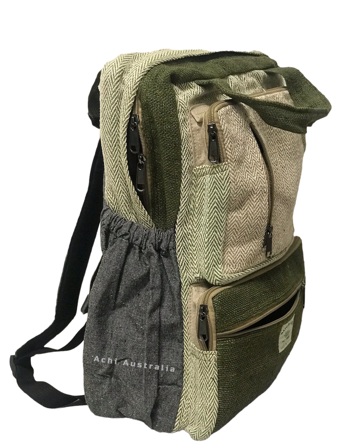 Multi Pockets Hemp & Cotton Backpack