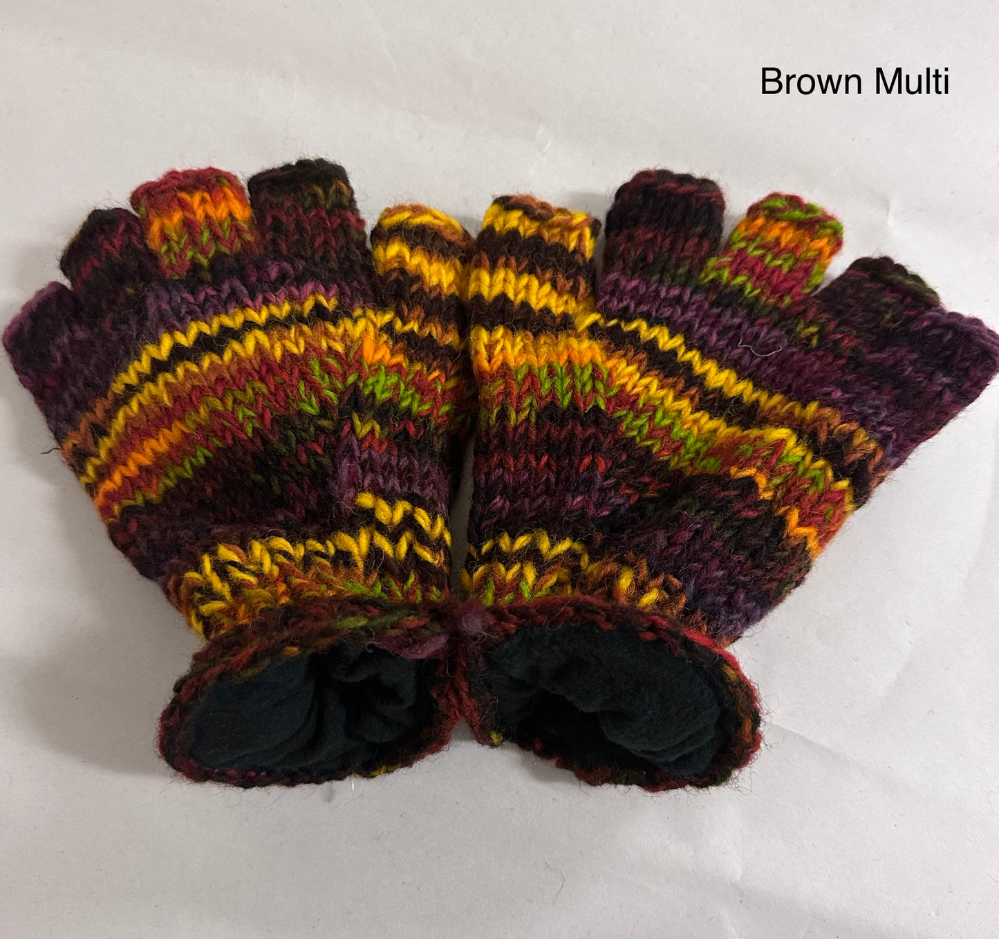 Fingerless gloves 100% wool