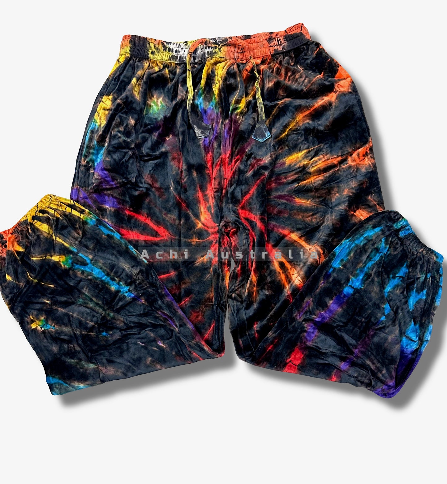 Velvet Rainbow tie dye Pants