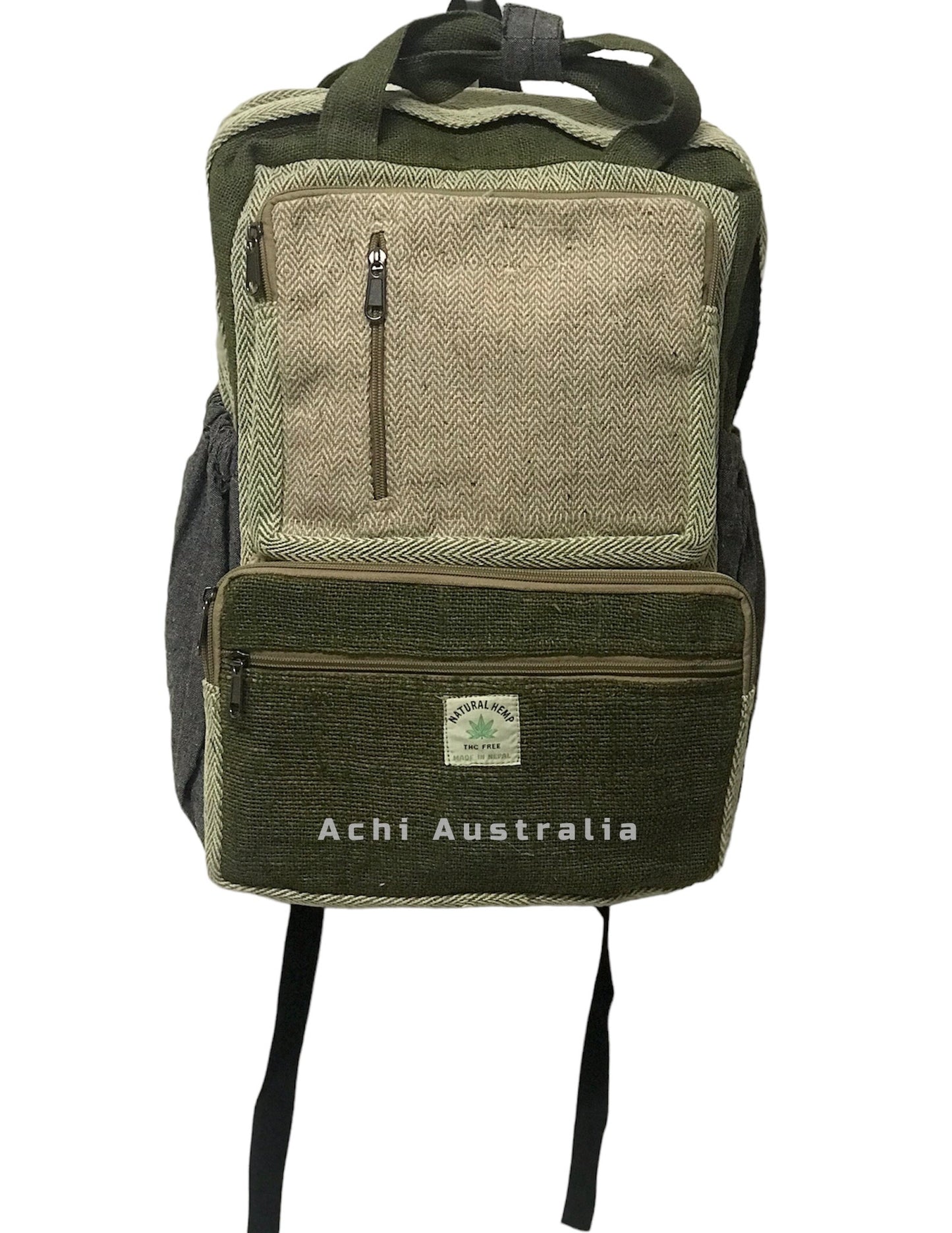 Multi Pockets Hemp & Cotton Backpack