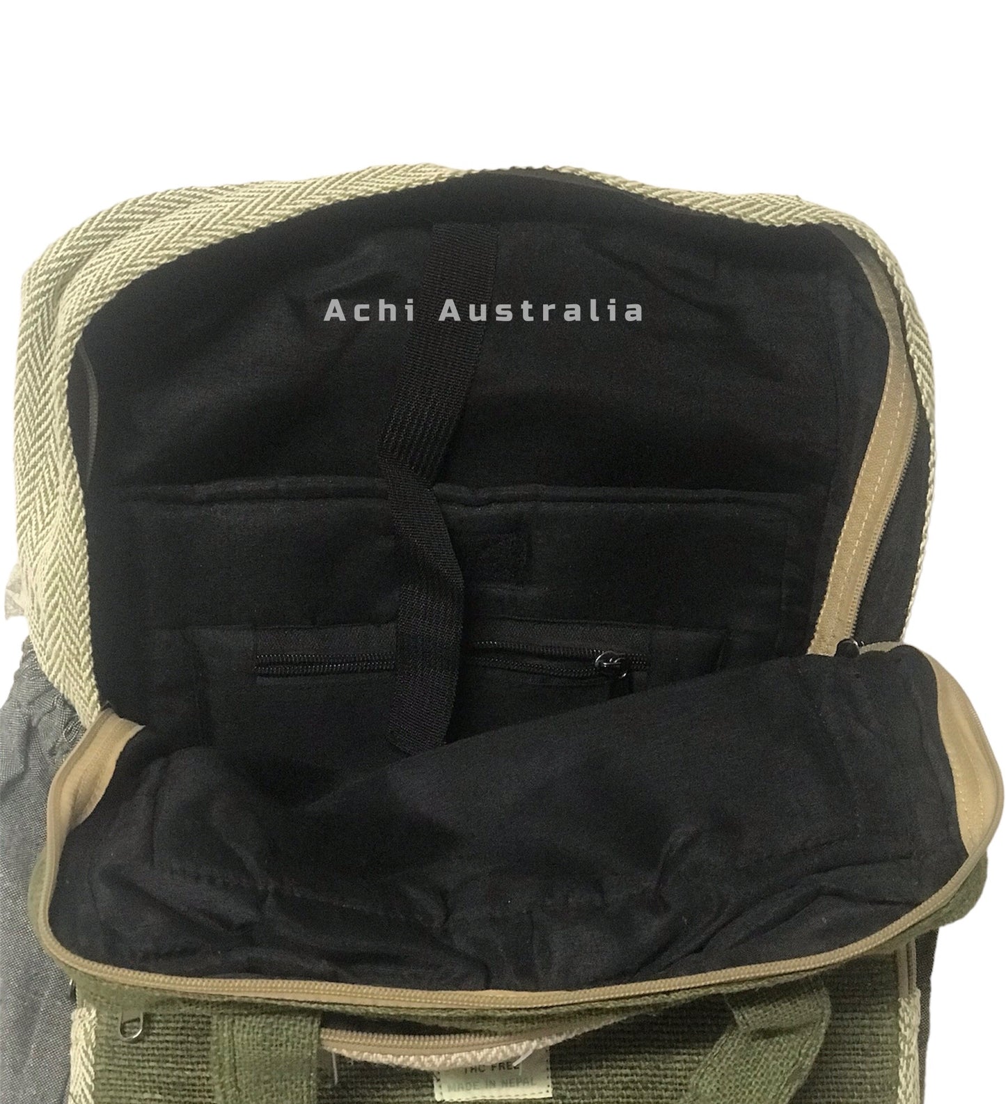 Multi Pockets Hemp & Cotton Backpack